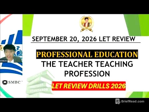 SESSION 1: THE TEACHING PROFESSION LET REVIEW DRILLS FOR SEPTEMBER 20, 2026  LET