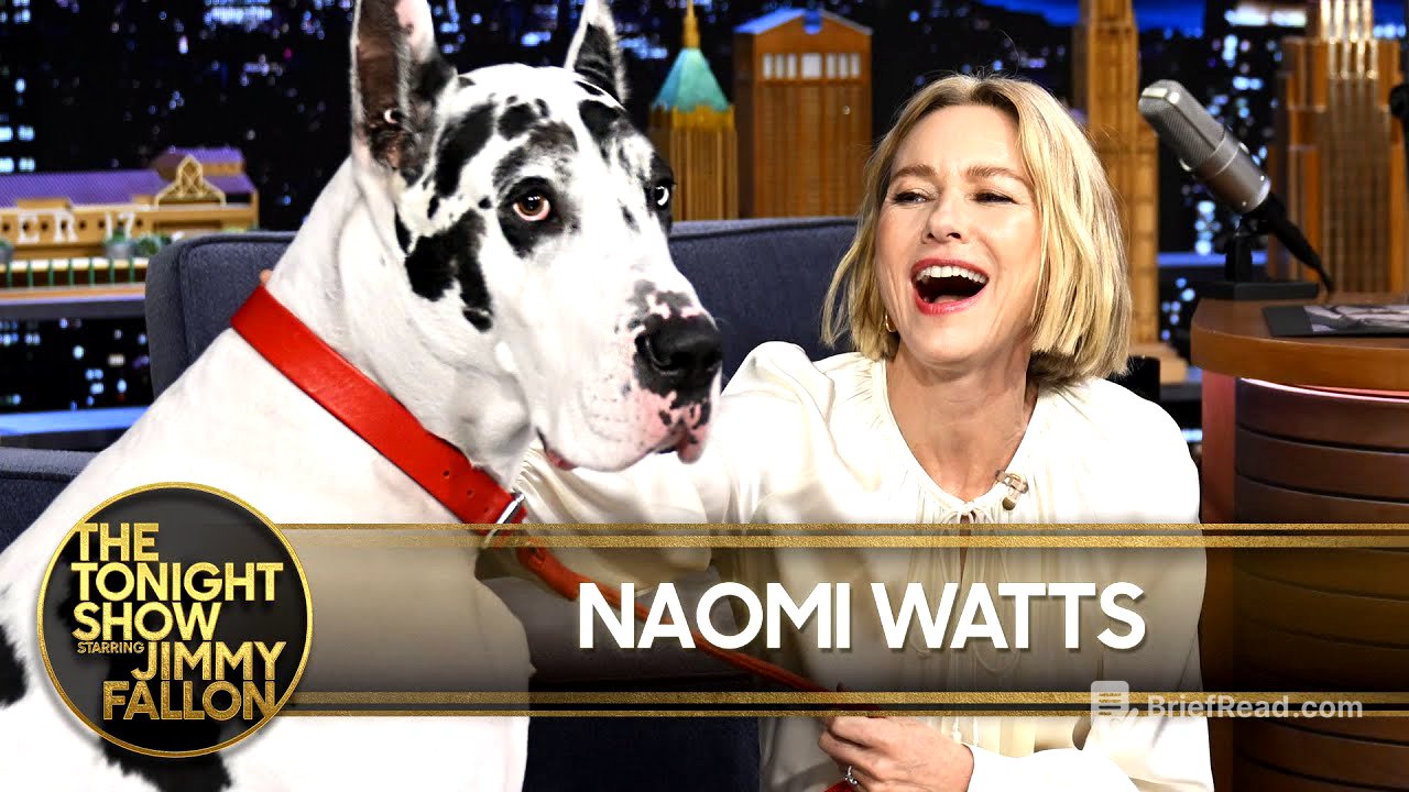 Naomi Watts Invites Jimmy to Perform a Song with Her 150lb Great Dane Co-star Bing (Extended)