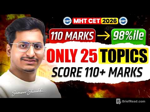 Only 25 Topics Score 98%ile in MHT CET 2026🎯|Last 15 Days Only #mhtcet2026 💯|Zero Study?