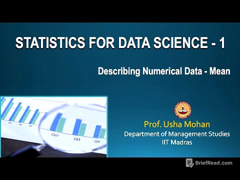 Lecture 3.2  - Describing Numerical Data - Mean