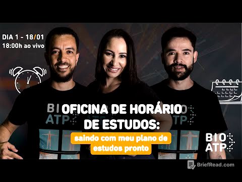 Saindo com meu Plano de Estudos PRONTO | Oficina de horário | AO VIVO