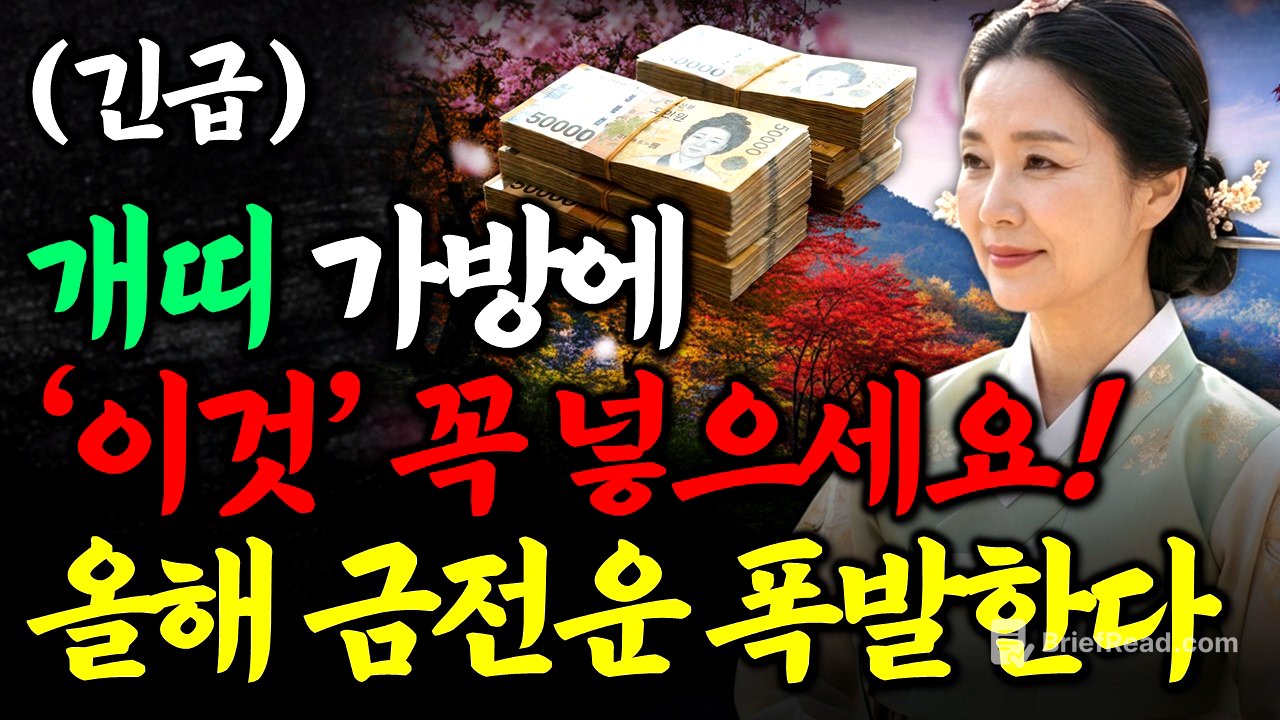 개띠 올해 초대박 납니다! 가방 안 쪽에 '이거' 꼭 넣고 다니세요 26년 금전운 대폭발해서 돈복 쏟아집니다 개띠금전운세