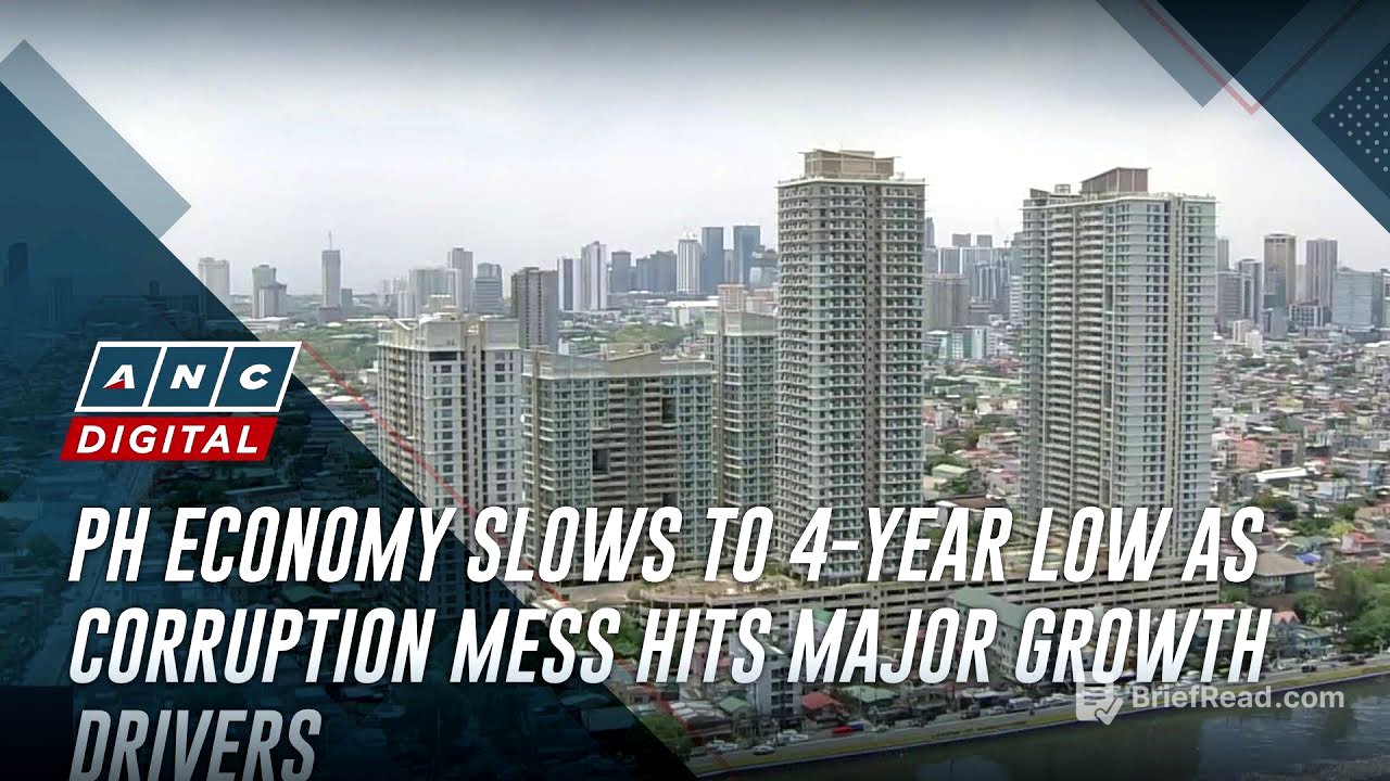 PH economic growth slows to 4-year low as corruption mess hits major growth drivers | ANC