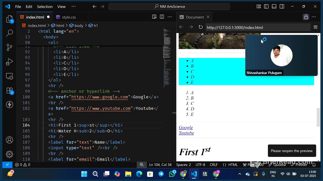 Naan Mudhalavan Frontend Development Session - 2