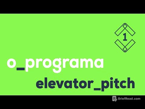 O que é pitch 🥇 Elevator Pitch #1 | 2017