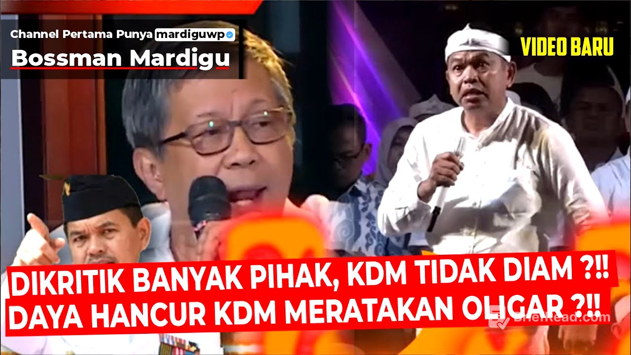 KDM : DESTRUCTION & disruption bureaucrat !!! KANG DEDI MULYADI SANG PENGHANCUR !!! - Mardigu Wowiek