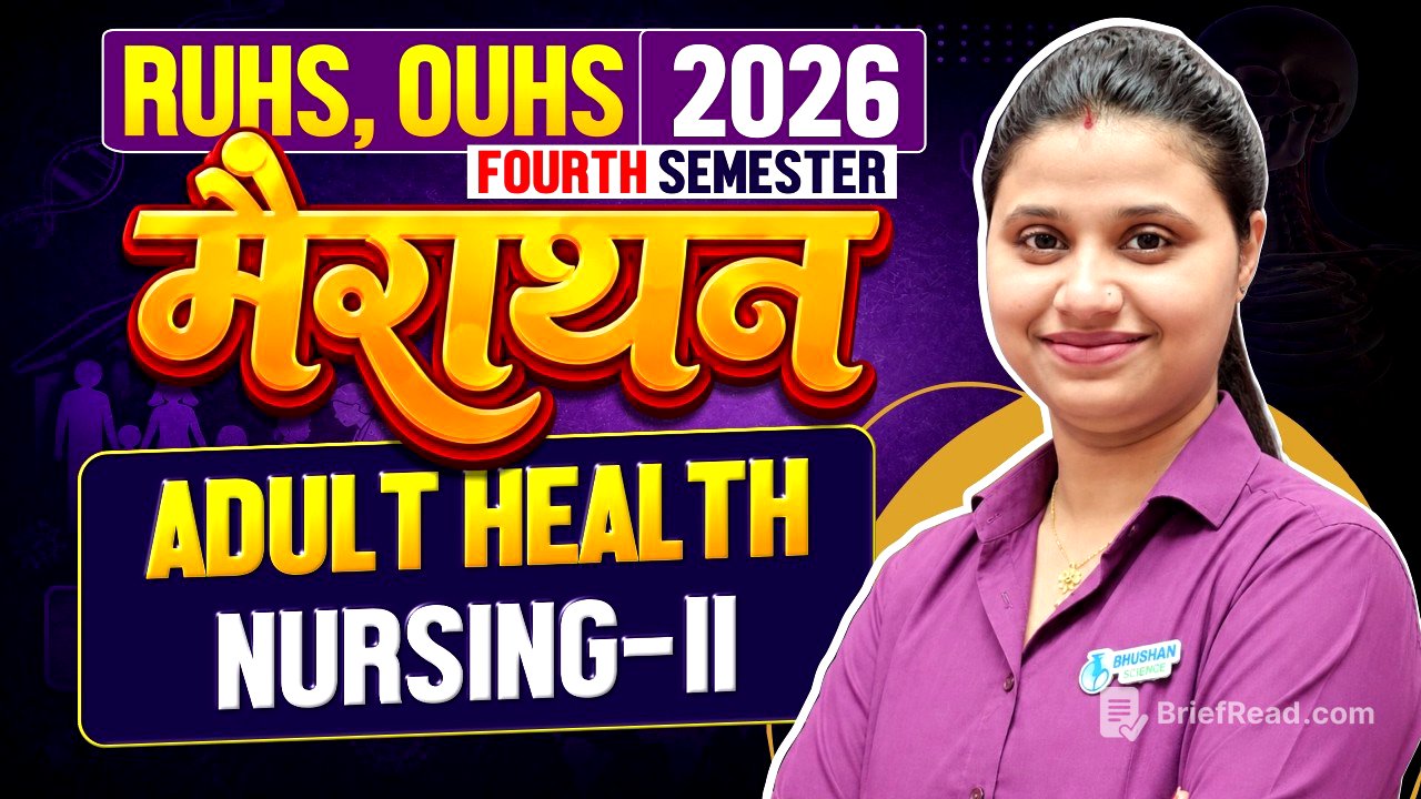 RUHS, OUHS 2026 | Adult Health Nursing-II  Maha Marathon | B.Sc Nursing 4th Semester by Ranu Mam
