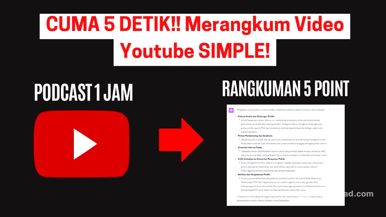 Ubah Video Youtube Menjadi Teks! Begini Cara Merangkum Video Youtube dengan ChatGPT