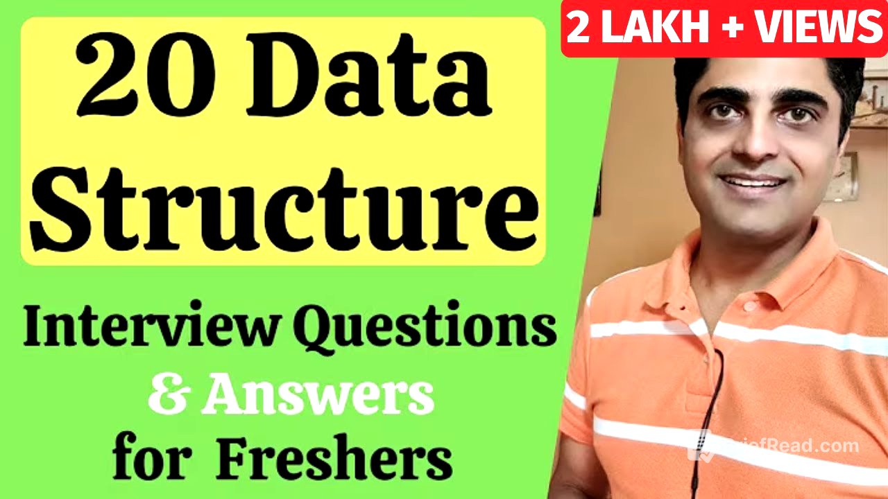 20 Data Structure Interview Questions for Freshers - TCS, Accenture, Infosys, Wipro,Cognizant,Amazon