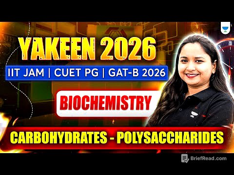 IIT JAM | CUET PG | GAT-B 2026 | Biochemistry: Carbohydrates – Polysaccharides