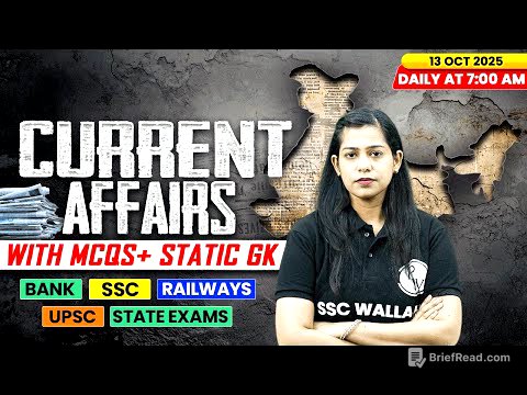 Current Affairs Today | 13 October Current Affairs 2025 | Daily Current Affairs | By Krati Mam