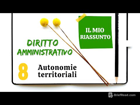 Diritto Amministrativo - Capitolo 8: autonomie territoriali