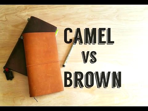 [Midori] Traveler's Notebook- Camel vs Brown
