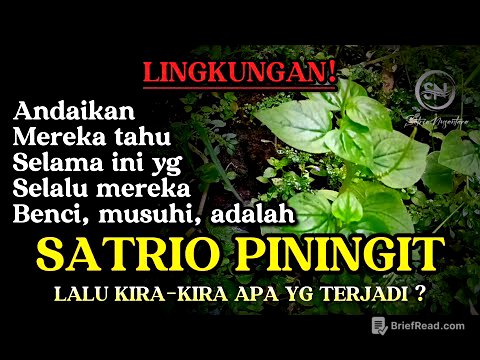 SATRIO PININGIT dan lingkungan yang tidak bersahabat