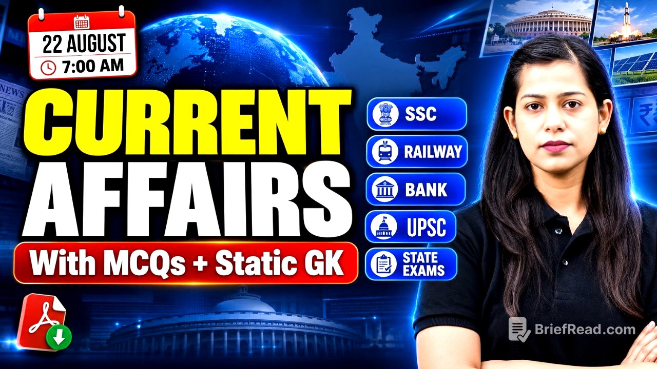 Current Affairs Today | 22 Aug 2026 Current Affairs | Daily Current Affairs by Krati Mam | Testbook