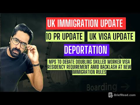 UK IMMIGRATION UPDATE! 10 YEARS PR! UK work and family visa applications fall! UK Deportation