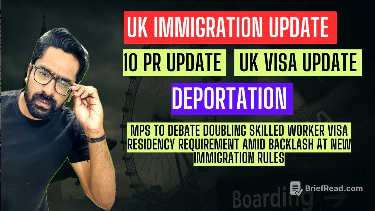 UK IMMIGRATION UPDATE! 10 YEARS PR! UK work and family visa applications fall! UK Deportation