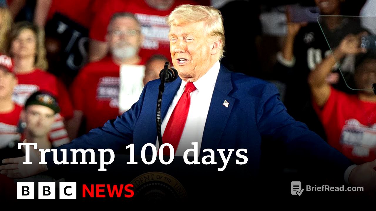 Donald Trump 100 days speech fact-checked by BBC Verify | BBC News