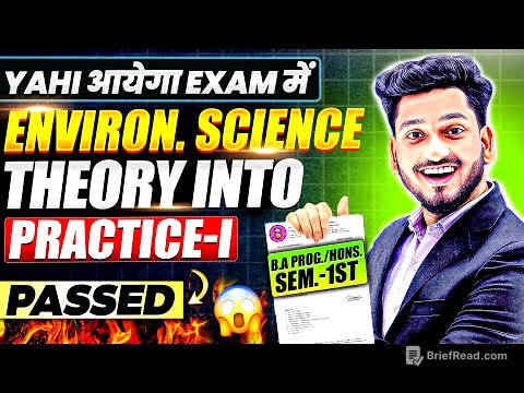 Environmental Science: Theory into Practice-l | B.A Prog/Hons. Sem 1st Impt Ques with Ans |100% Pass