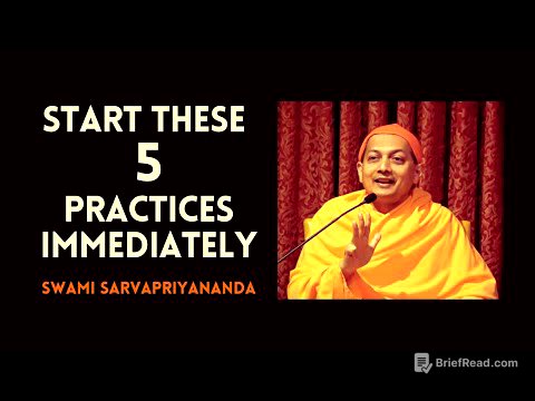 Start these FIVE practices immediately if you wish to be a Yogi | Swami Sarvapriyananda | Yama