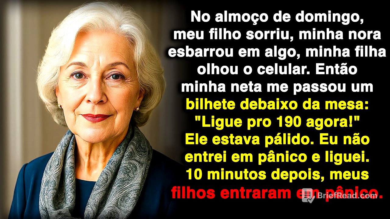 Em um almoço de família, minha neta me deu um bilhete: „Ligue para o 190!“