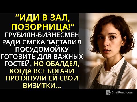 Иди в зал, позорница - рявкнул владелец кафе, и обомлел, когда все богачи зааплодировали посудомойке
