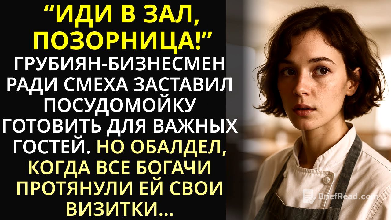 Иди в зал, позорница - рявкнул владелец кафе, и обомлел, когда все богачи зааплодировали посудомойке