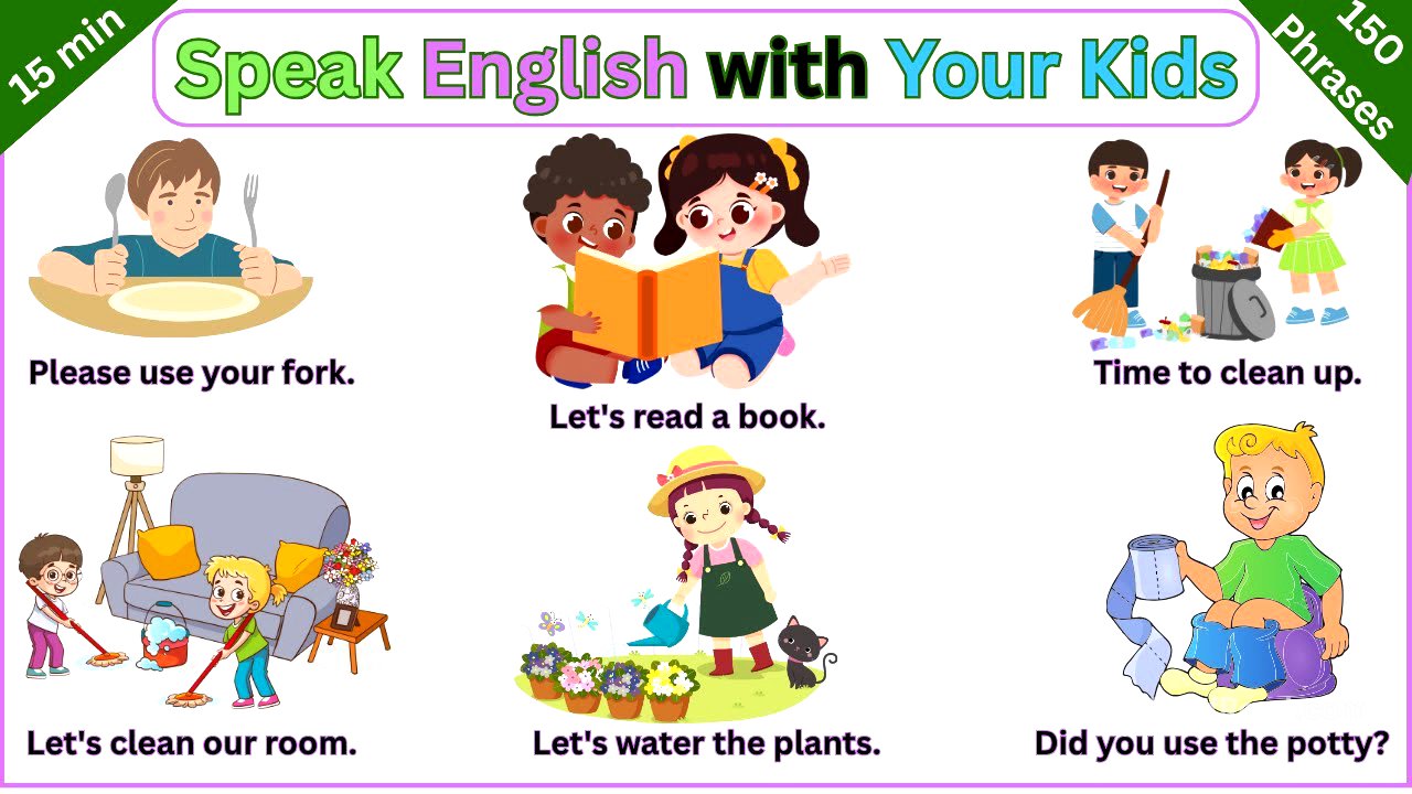 150 Easy English Phrases for Beginners | Speak With Your kids | Basic English Sentences for Kids