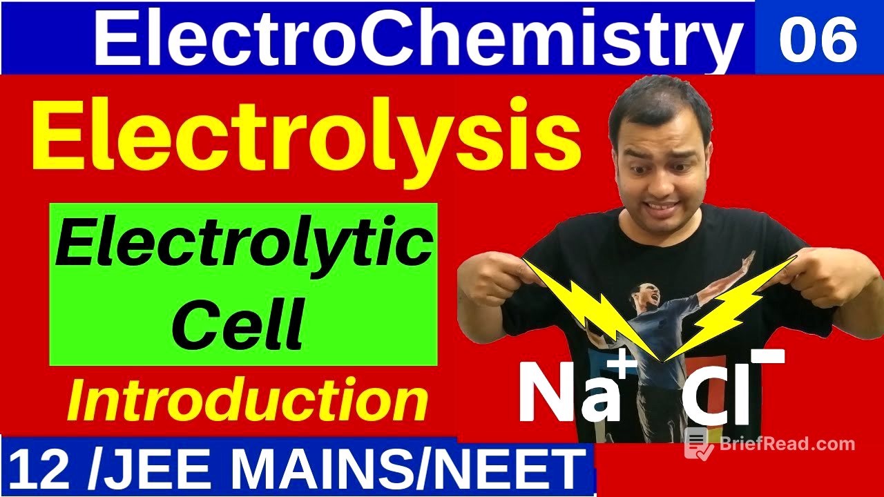 ElectroChemistry 06 : Electrolysis OR ElectroChemical Cell : Introduction - Product at Electrode