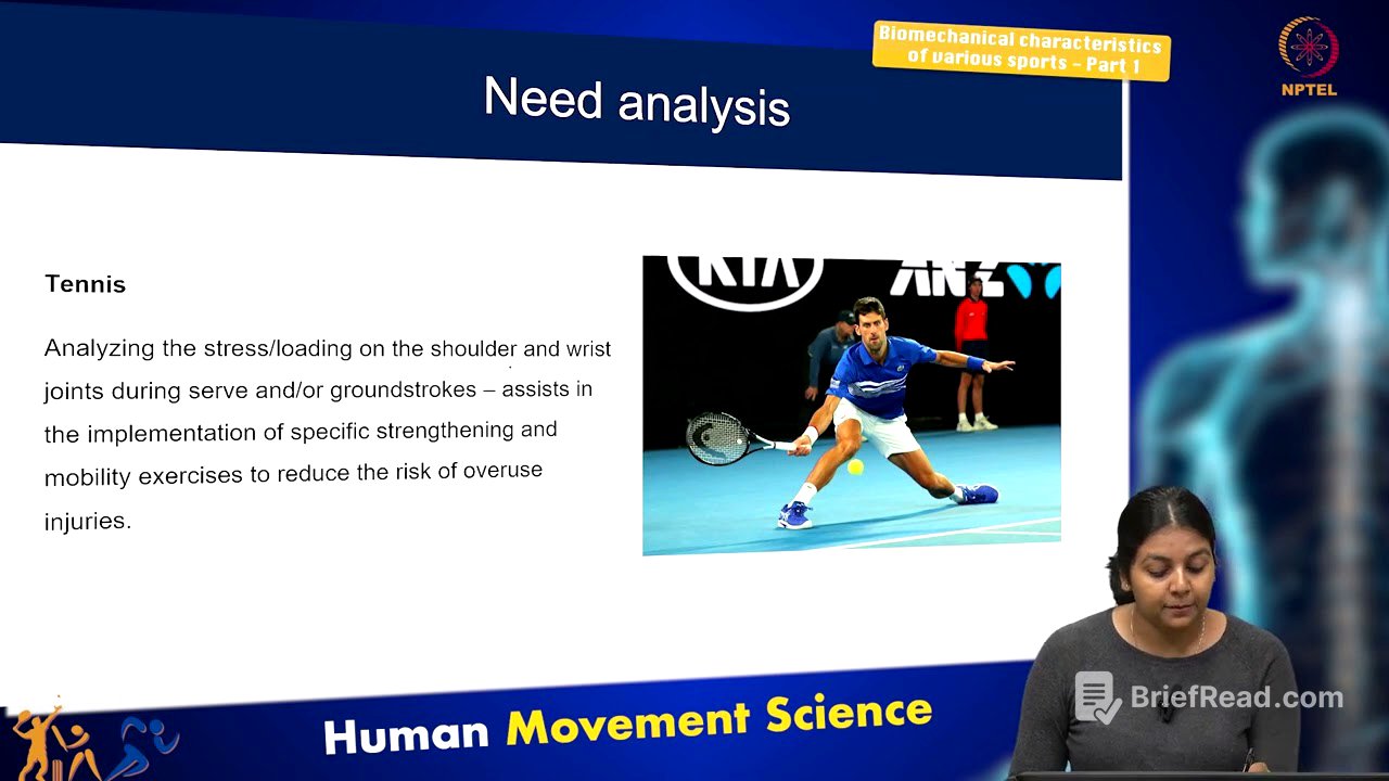 Biomechanical characteristics of various sports - Part 1