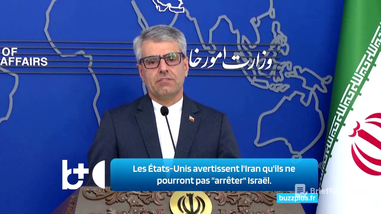 Les États-Unis avertissent l'Iran qu'ils ne pourront pas "arrêter" Israël s'il attaque à nouveau.