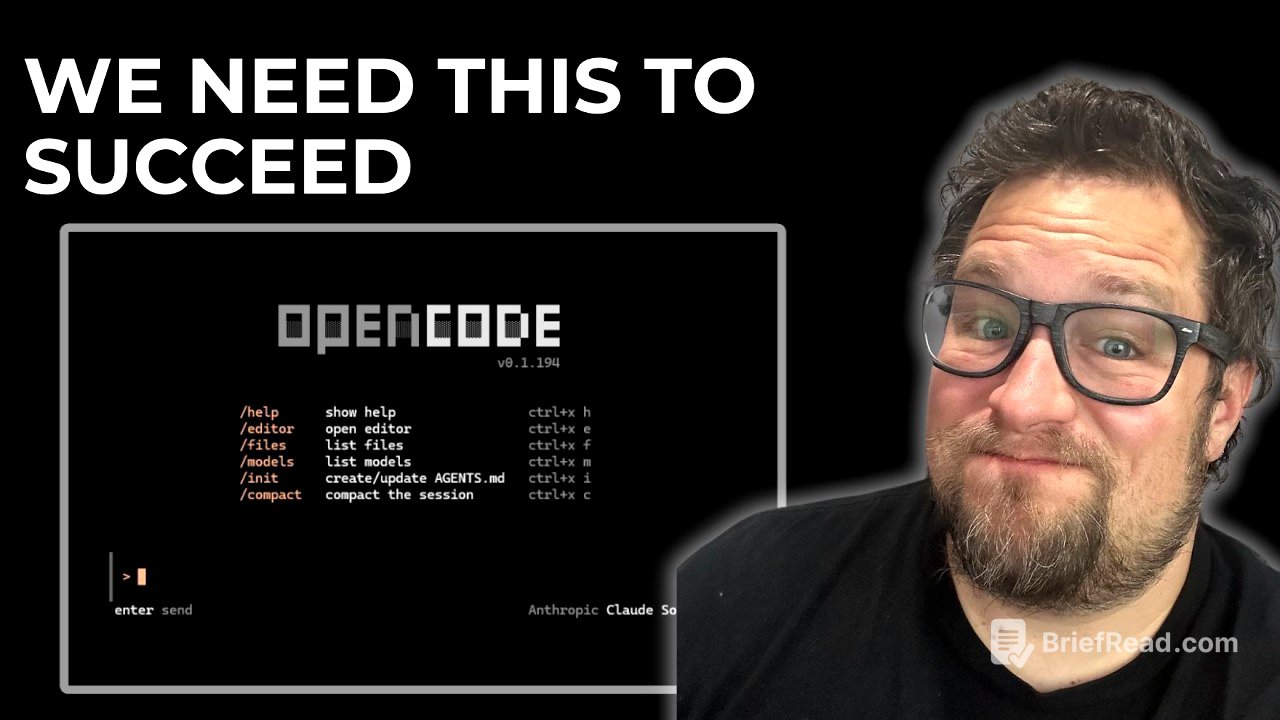 We really need something like opencode to succeed!