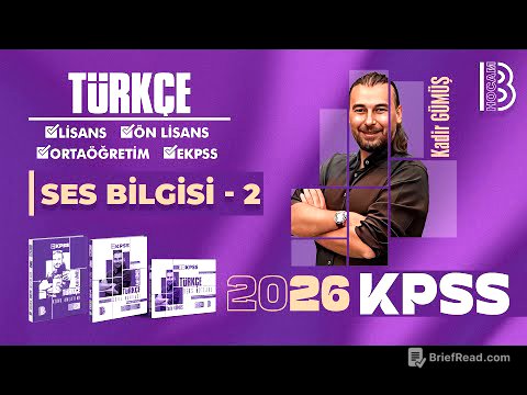 2) KPSS Türkçe - Ses Bilgisi 2 - Kadir Gümüş - 2026