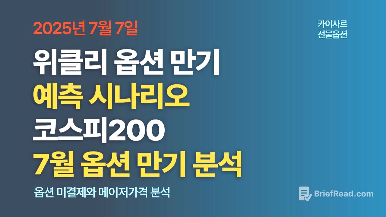 7월7일 위클리옵션만기 예측시나리오 코스피200 7월옵션만기분석