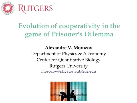 "Evolution of cooperativity in the game of Prisoner's Dilemma" by Alexandre V. Morozov