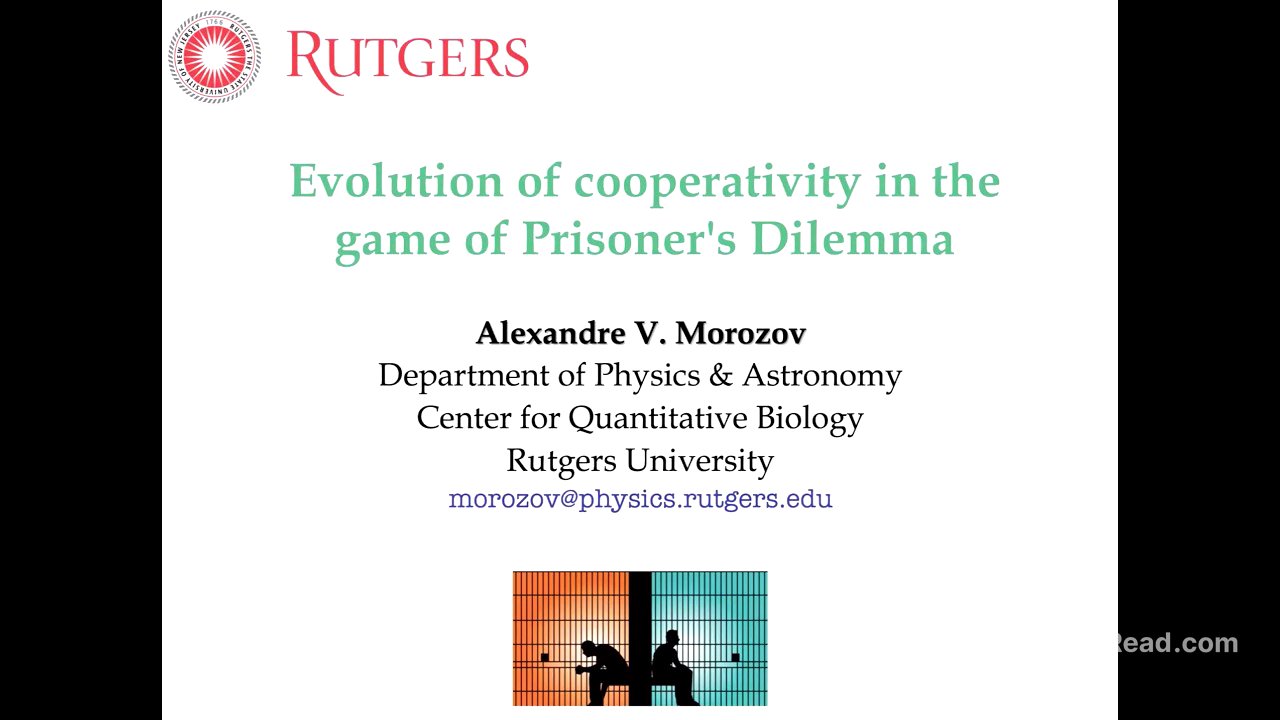 "Evolution of cooperativity in the game of Prisoner's Dilemma" by Alexandre V. Morozov