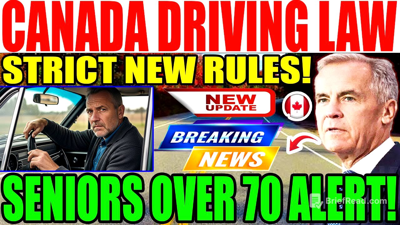 Canada Driving Law 2025 | New Rules for Seniors Over 70 | Starting September Update