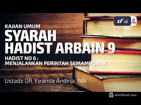 Syarah Hadist Arbain #9 - Menjalankan Perintah Semampunya - Ustadz Dr. Firanda Andirja, M.A.