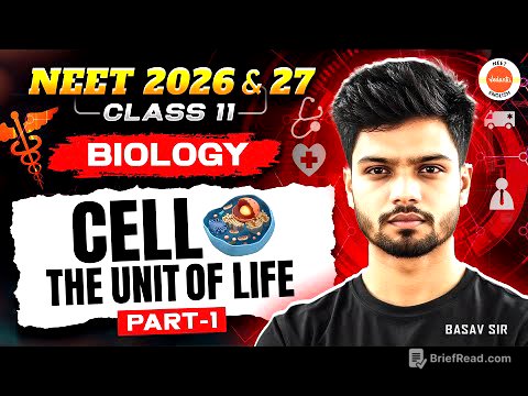 Cell – The Unit of Life Part 1 | NEET 2026 | Class 11 Biology | Basavaraj Sir