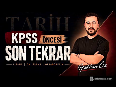 KPSS TARİH - SON TEKRAR (GÖKHAN ÖZ)