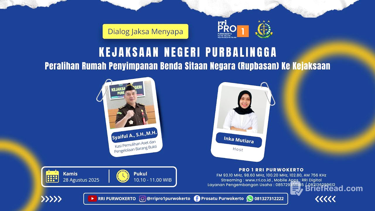 PERALIHAN RUMAH PENYIMPANAN BENDA SITAAN NEGARA KE KEJAKSAAN | JAKSA MENYAPA