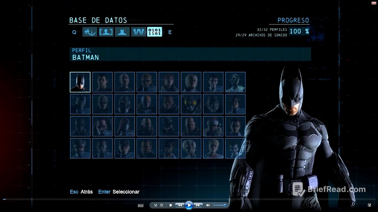 BATMAN ARKHAM ORIGINS BIOGRAFIAS DE PERSONAJES #1