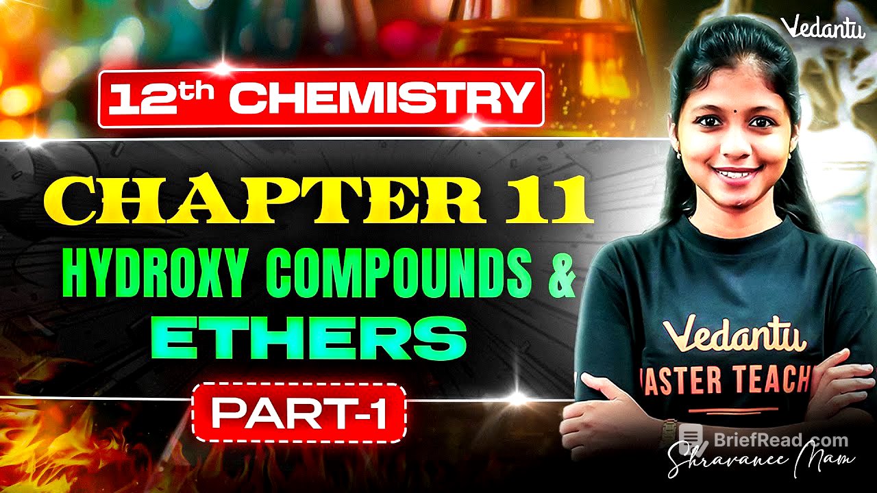 12th Chemistry | Chapter 11 Hydroxy Compounds & Ethers Part 1 | State Board | Shravanee Ma'am