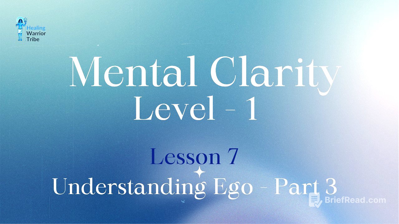 MC 1 l Understanding Ego l P3