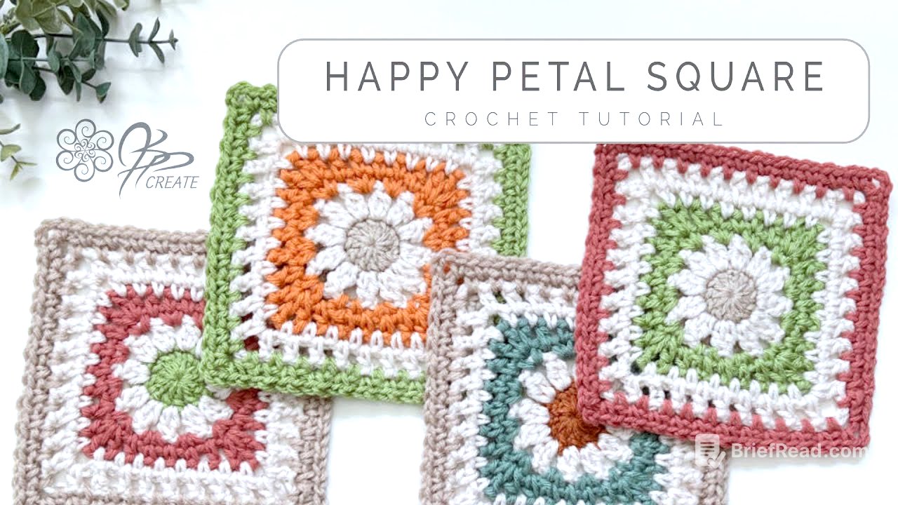 Bright and Playful: Happy Petal Crochet Square Tutorial!