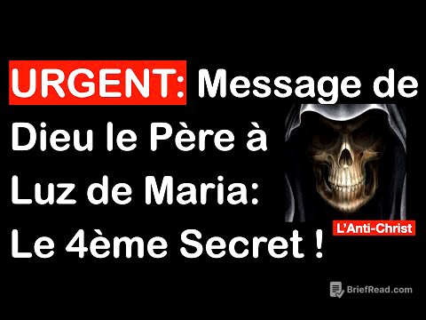 URGENT: Message de Dieu le Père à Luz de Maria - Transmis le 18 mars 2025: Le 4ème Secret !
