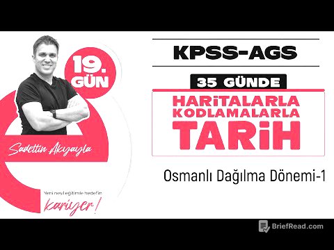 Osmanlı Dağılma Dönemi (XIX. yüzyıl)-1 | KPSS - AGS TARİH KONU ANLATIMI 2026