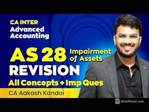 AS 28 Revision with Ques | Impairment of Assets | Advanced Accounting Revision | CA Aakash Kandoi
