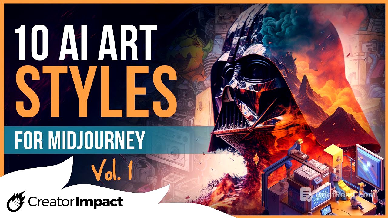 10 Unique Midjourney ART STYLES Vol 1. (Midjourney Prompts & Ai Art Keywords)