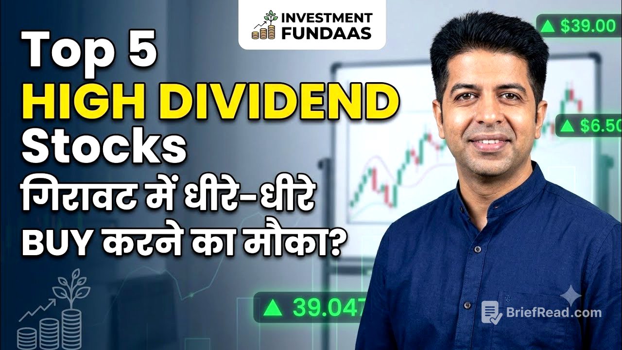Top 5 HIGH DIVIDEND Stocksगिरावट में धीरे-धीरे BUY करने का मौका?#share #stock #dividend #buy #dips
